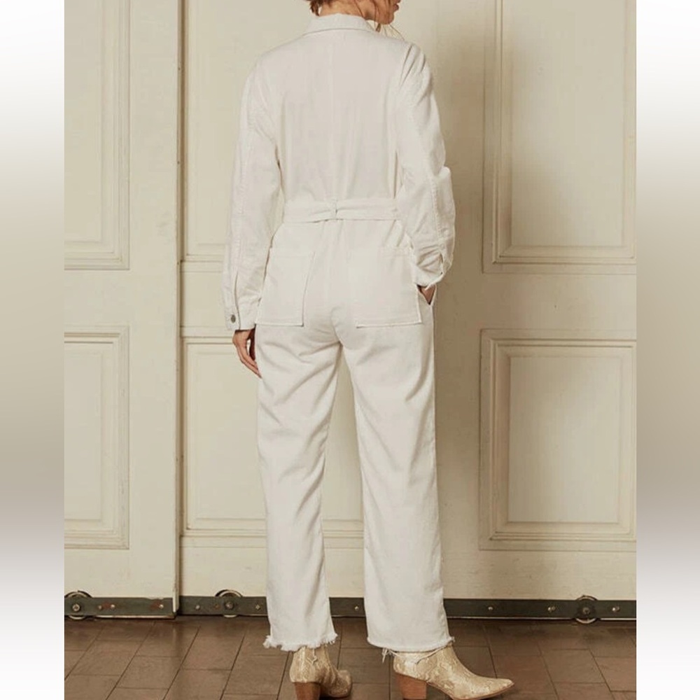 Boyish Cream Button-Up Belted Jumpsuit Size M. - Picture 2 of 14